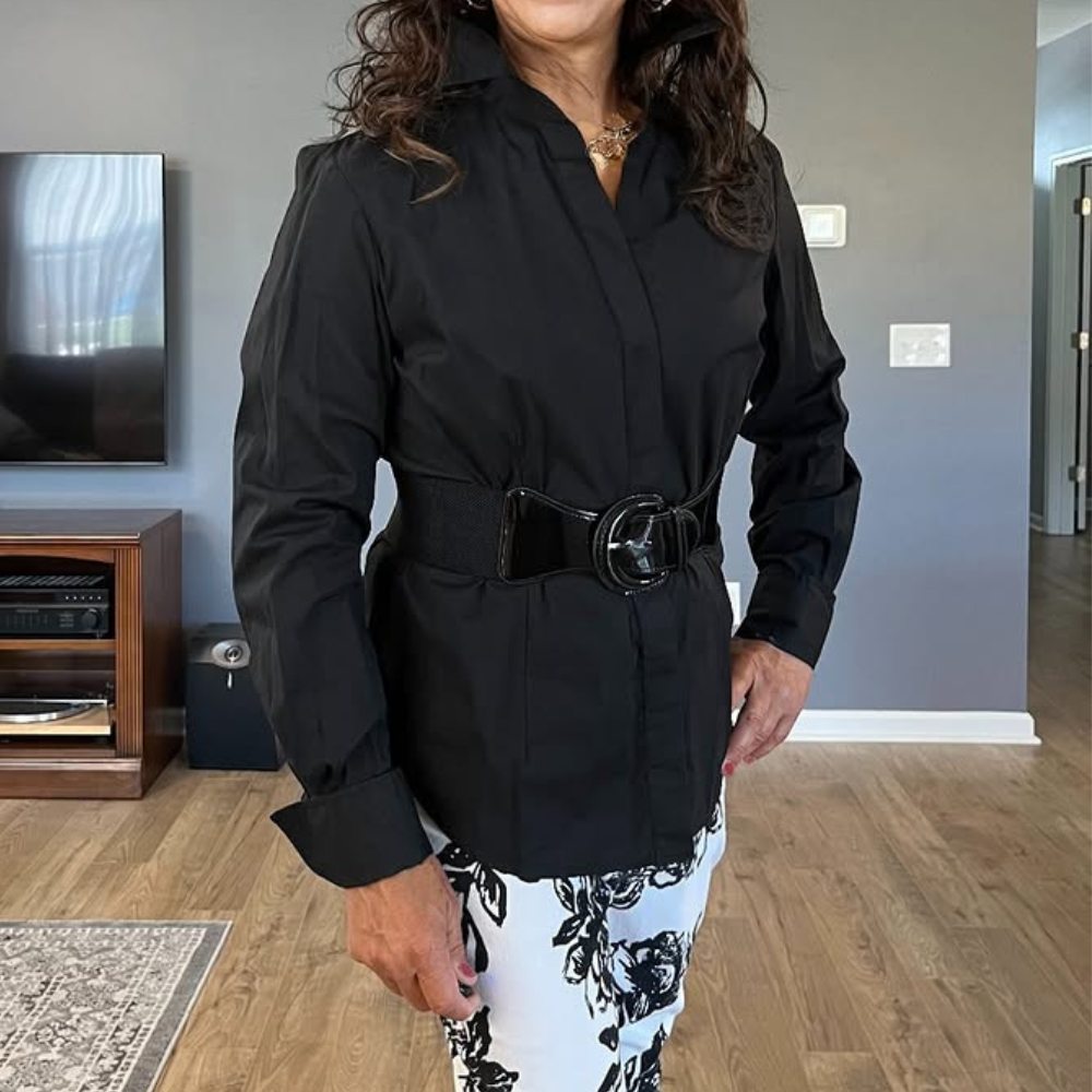 Czarna Koszula z Pasekiem